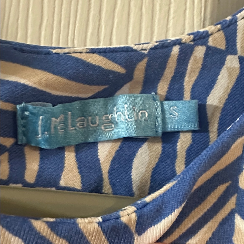 J. McLaughlin Blue and White Patterned Maxi Dress - Picture 2 of 6